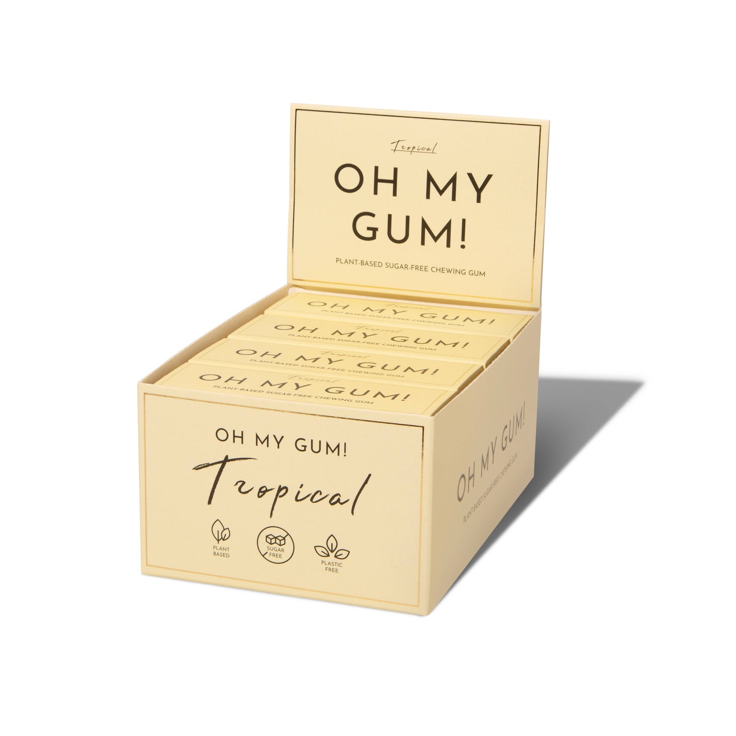 100% Plant Derived, Vegan Chewing Gum - Tropical