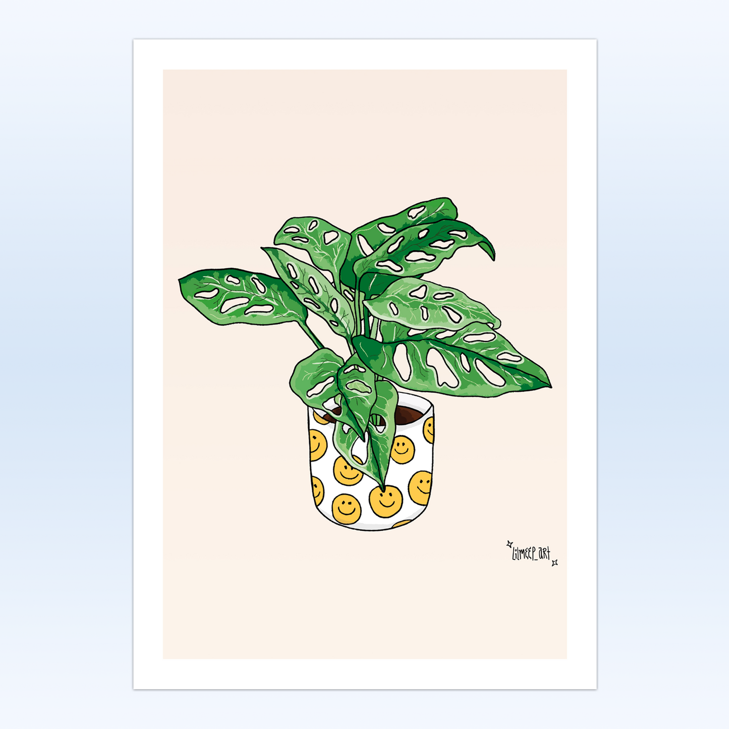 A4 Monstera Print by Lil Meep