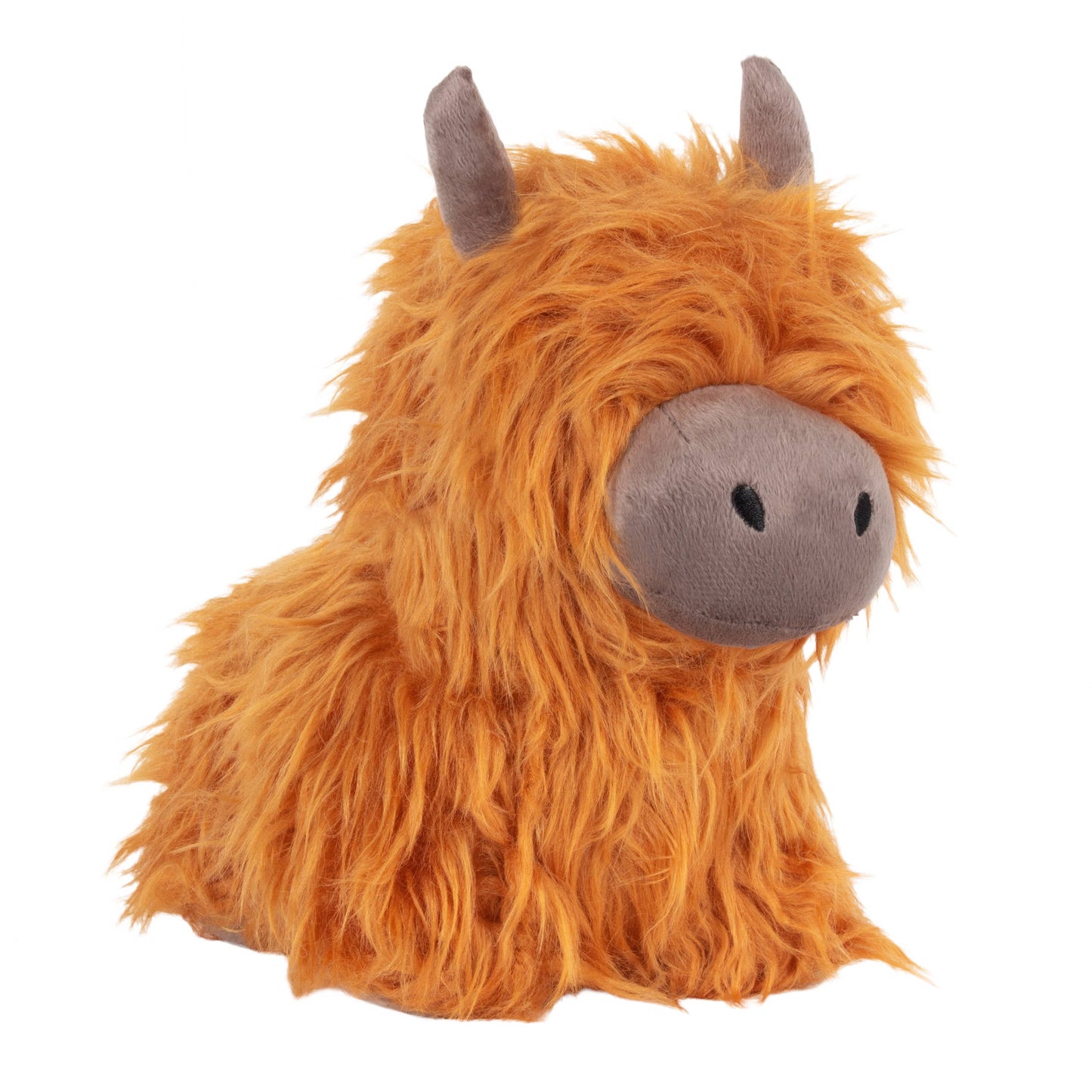 Highland Cow Shaggy Door Stop Orange: Orange / One Size