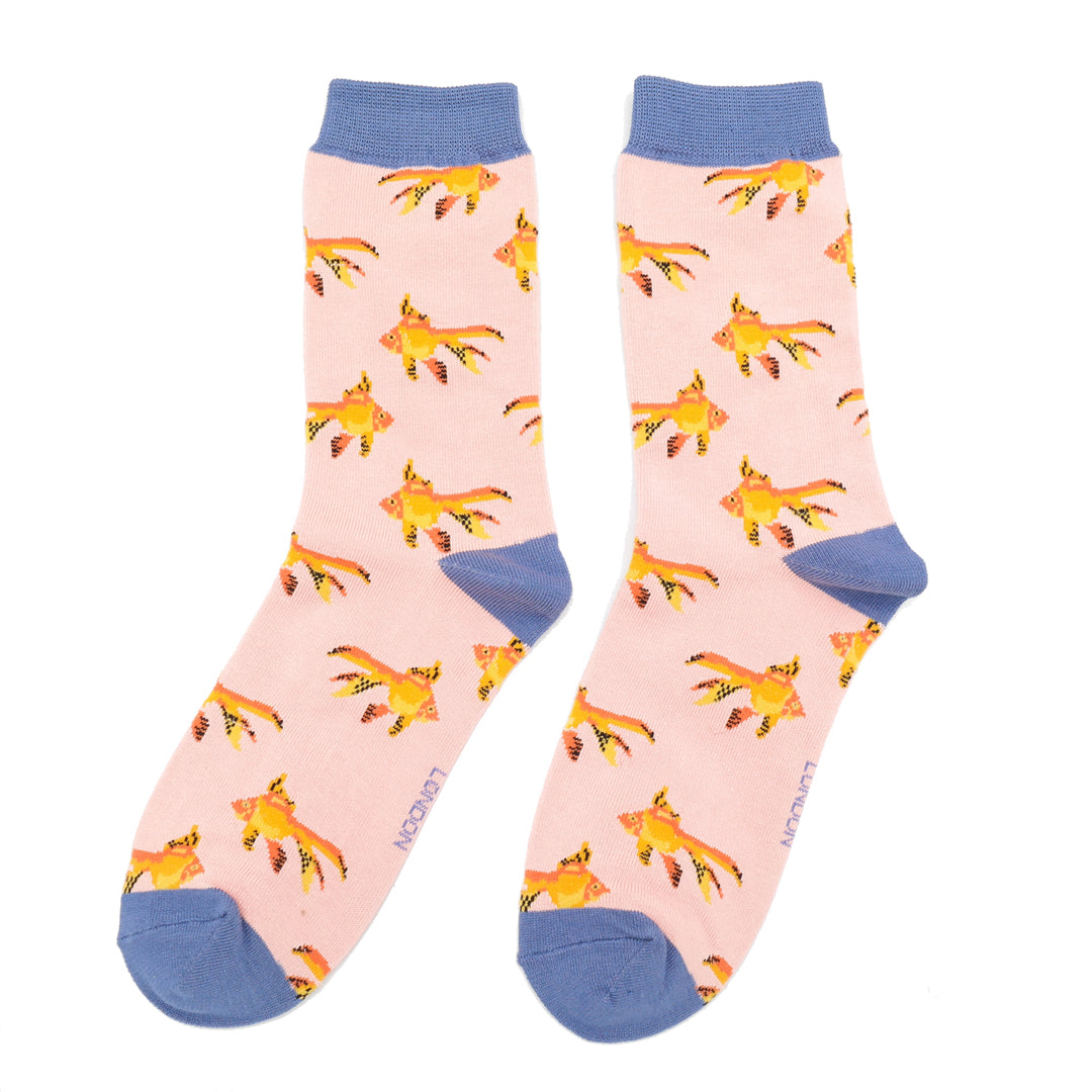 Goldfish Dusky Pink Bamboo Socks