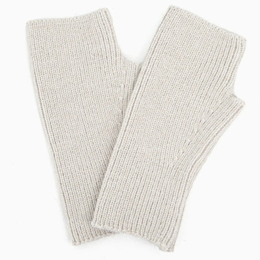 Light Grey fingerless mitten gloves