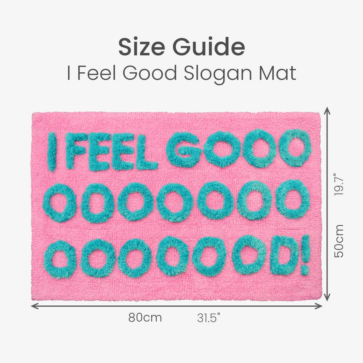 I Feel Good Bath Mat Non Slip - Colourful Tufted Rug