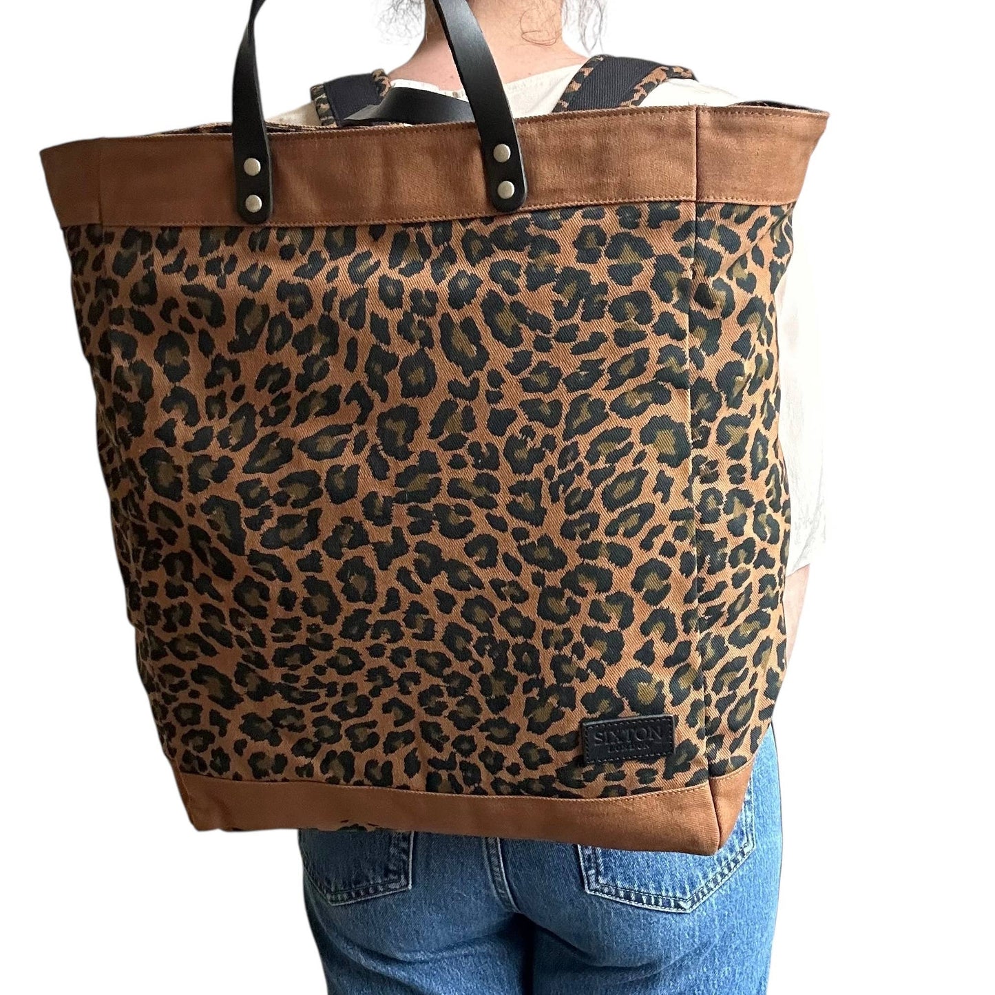 Clovelly backpack  - brown leopard print
