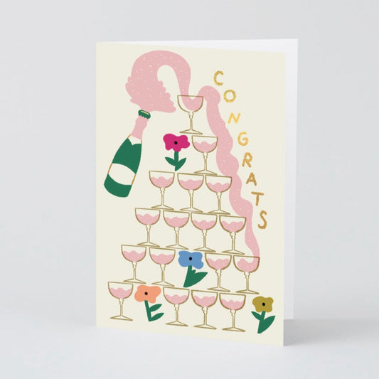 Congrats Champagne Greeting Card