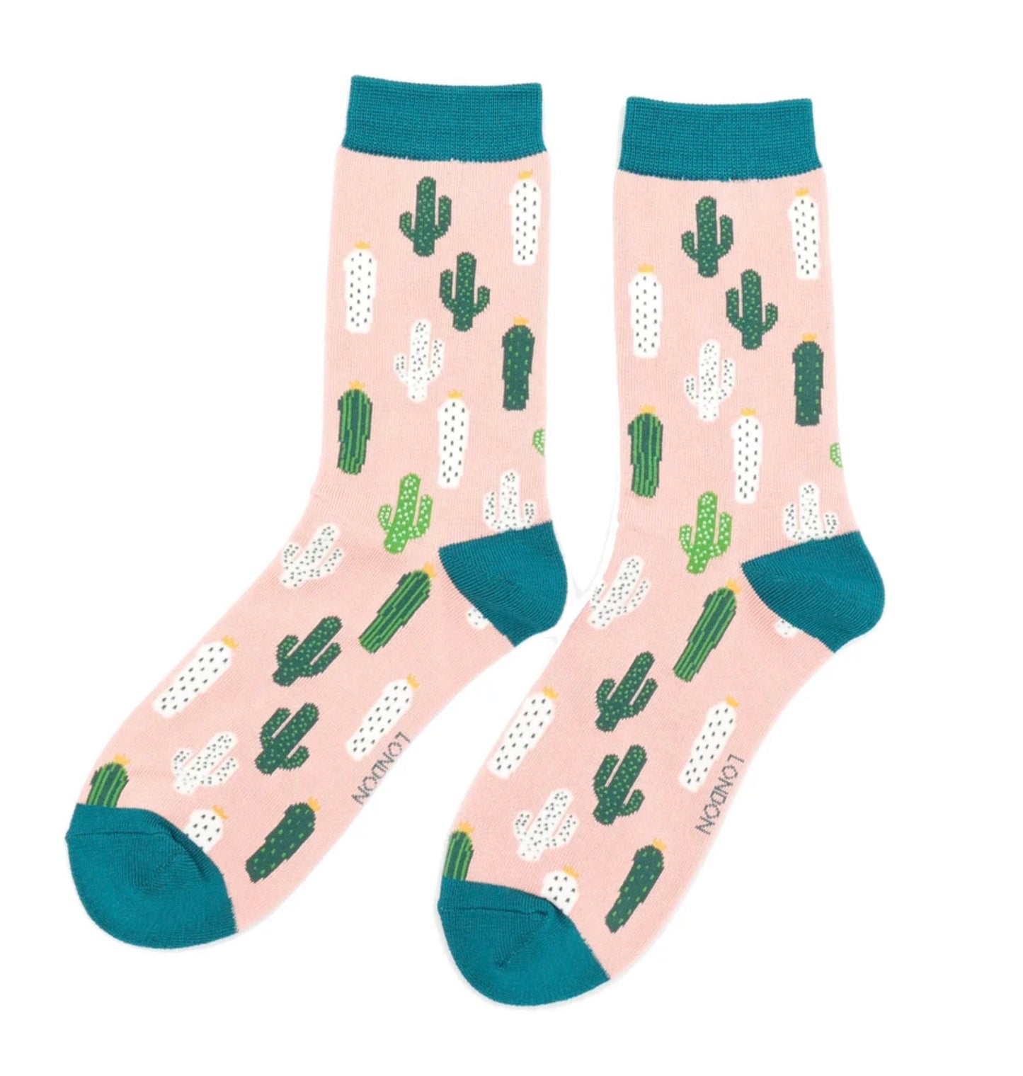 Prickly Pair Dusky Pink Bamboo Socks