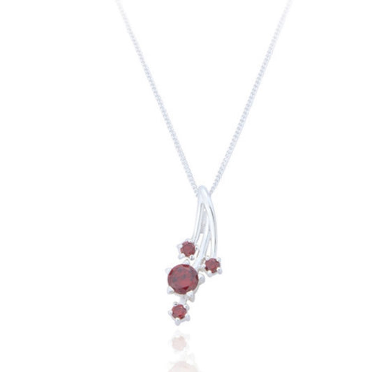 Iona Ruby Sterling Silver Necklace