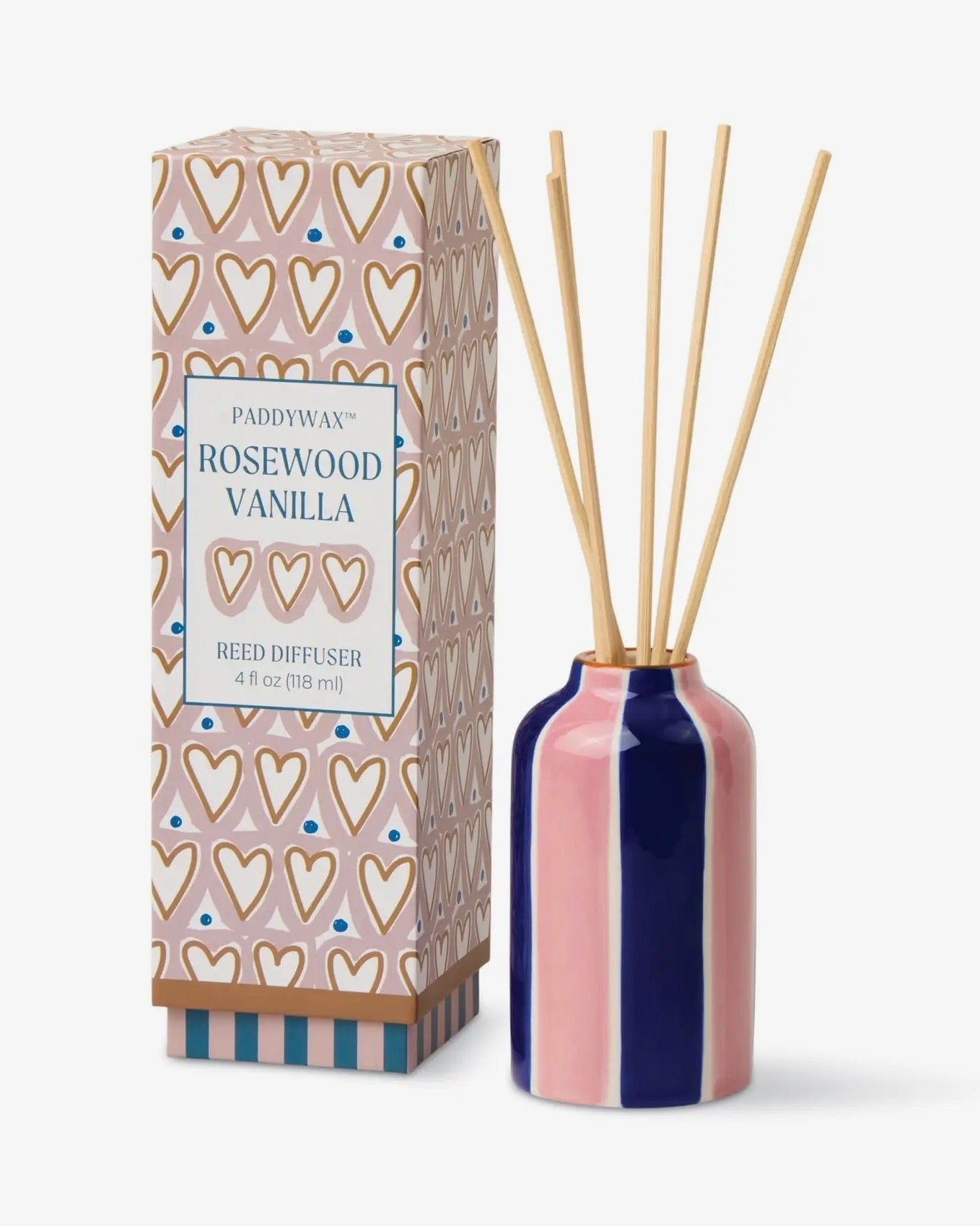 Paddywax Hearts Ceramic Diffuser - Rosewood Vanilla