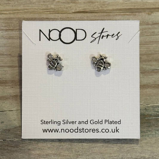Bee Outline Stud Earrings