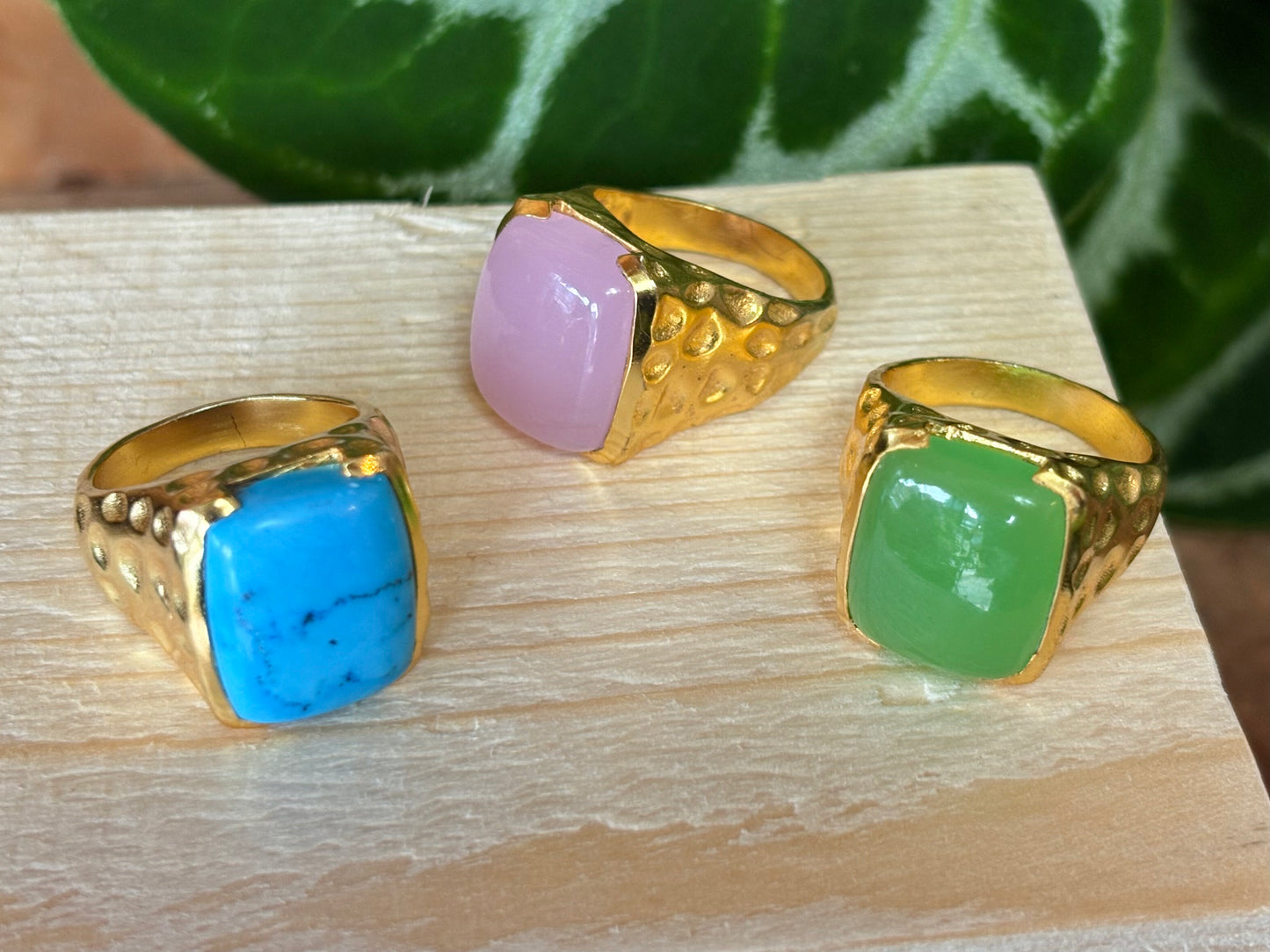 ‘Happy’ Gemstone 18k Gold Ring - YAAYAA London