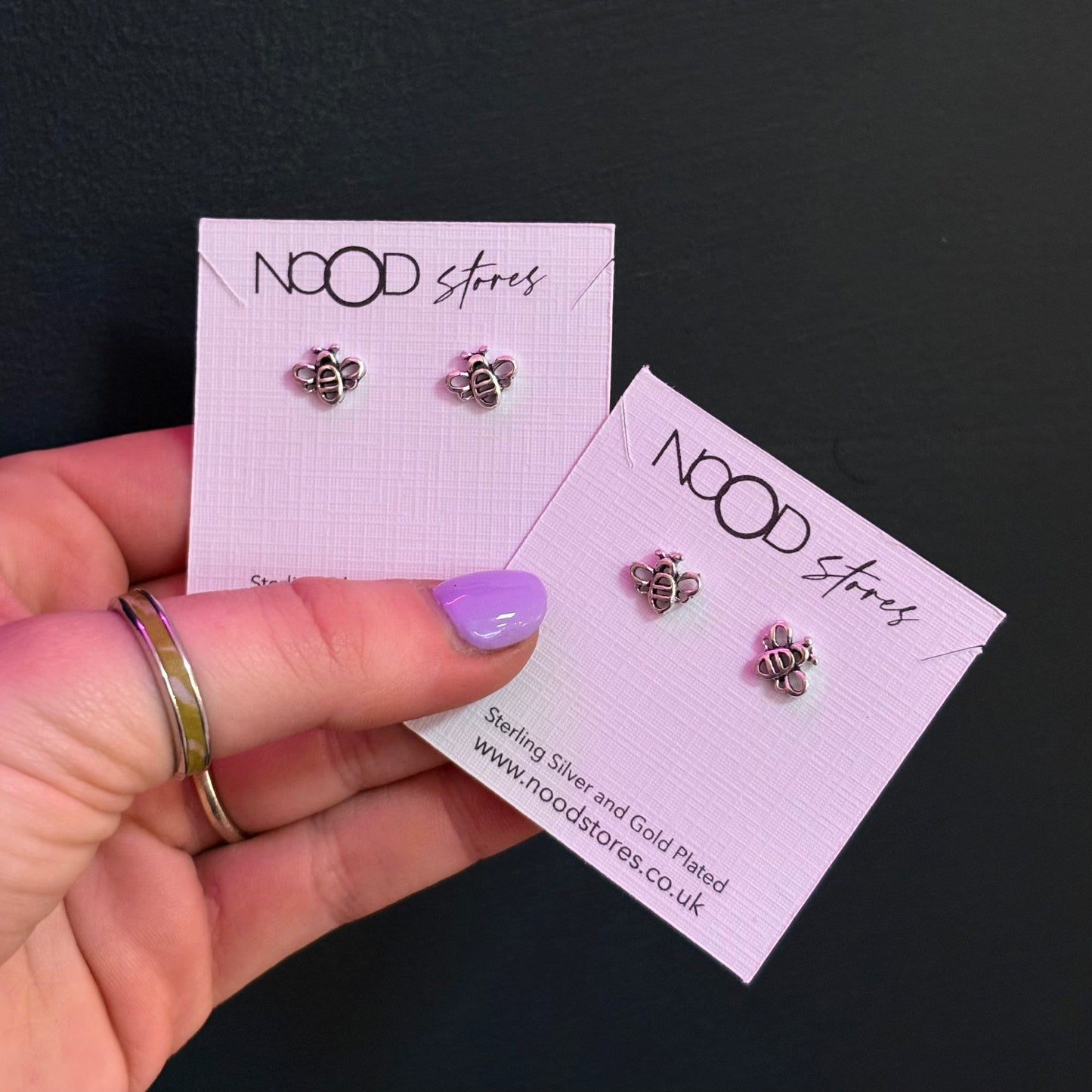 Bee Outline Stud Earrings