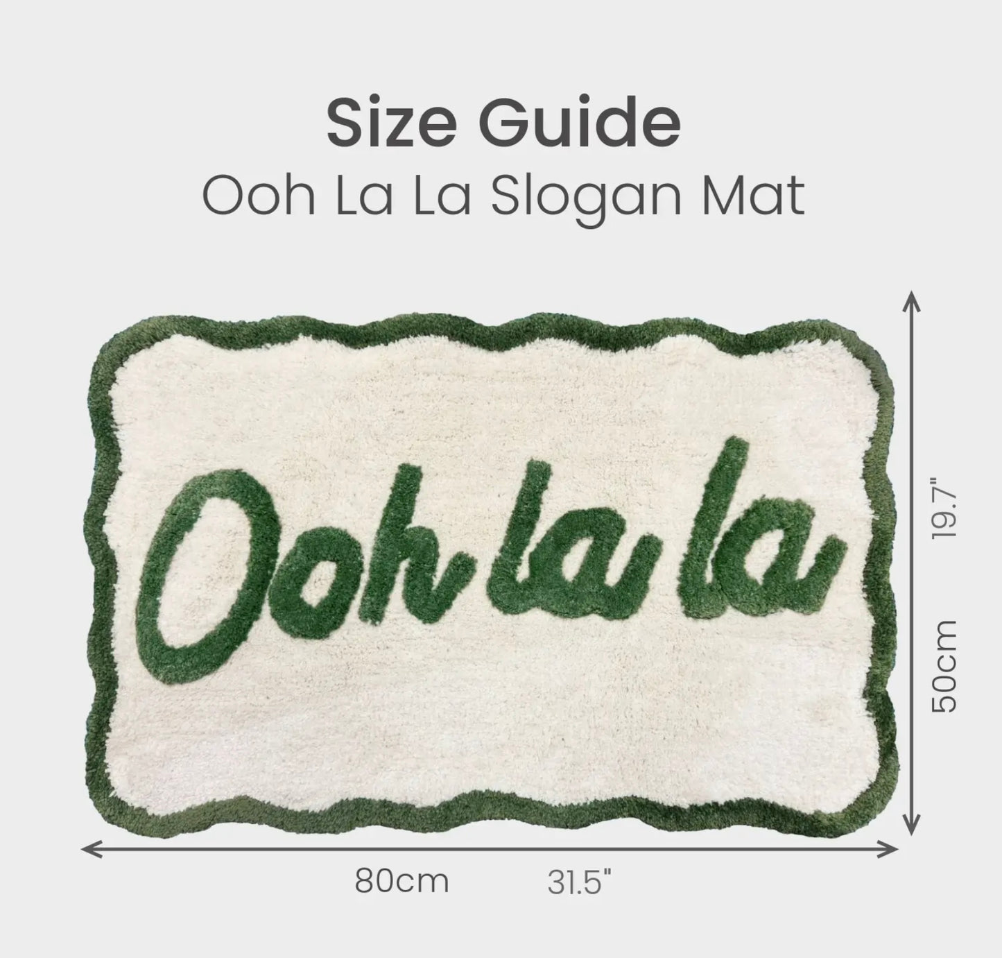 Ooh La La Scalloped Non Slip Bath Mat