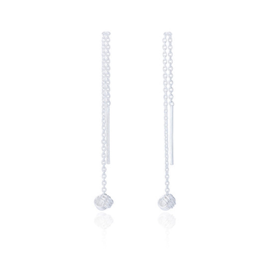 Anthea Love Knot Threader Earrings