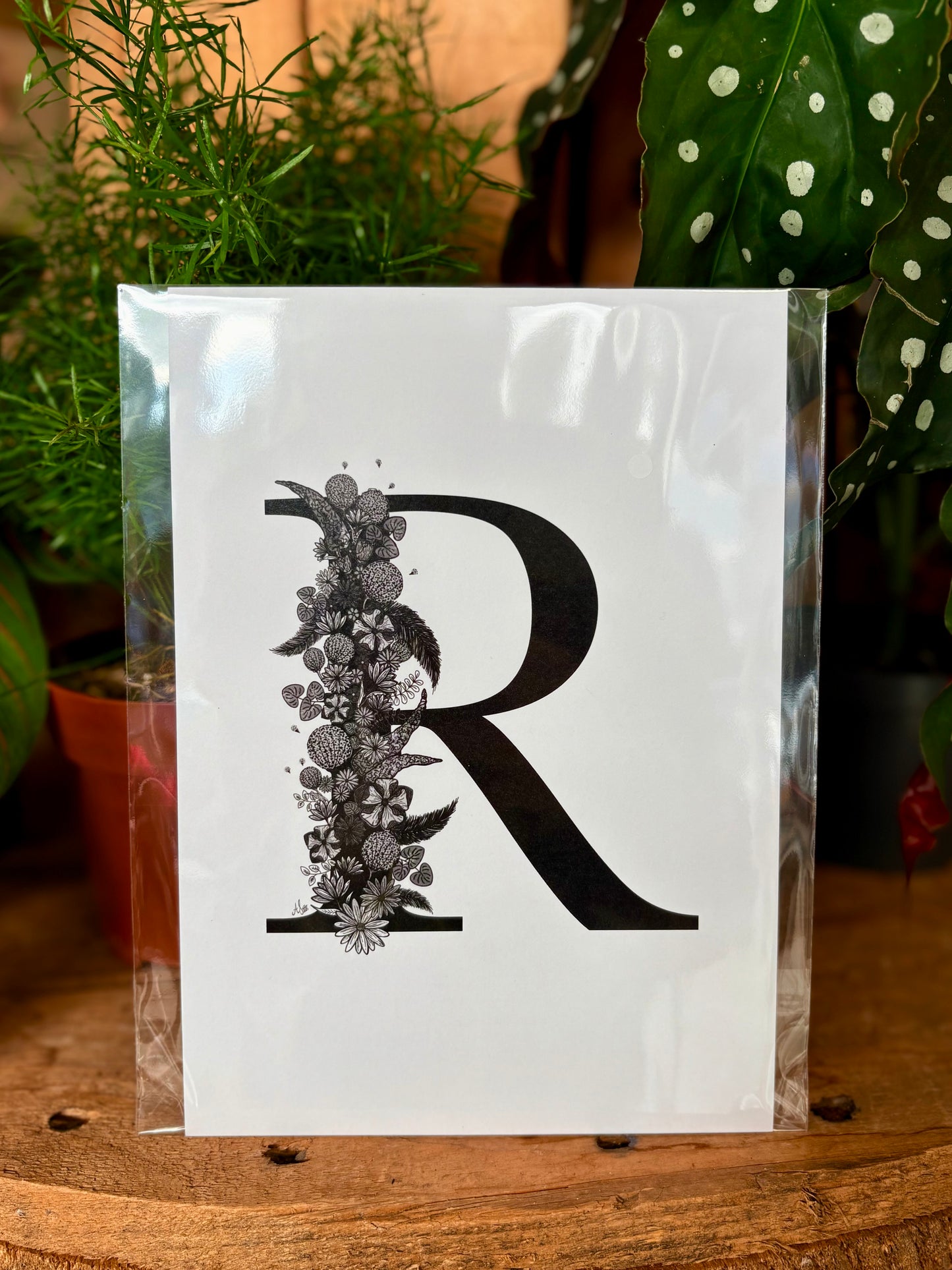 A6 Floral Alphabet Print - Beastberry Designs