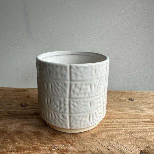White Celine 12cm Plant Pot