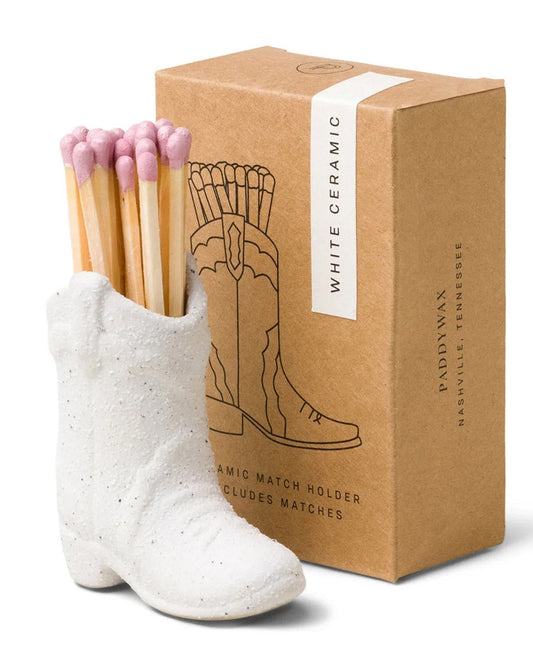 Paddywax Cowboy Boot Match Stick Holder