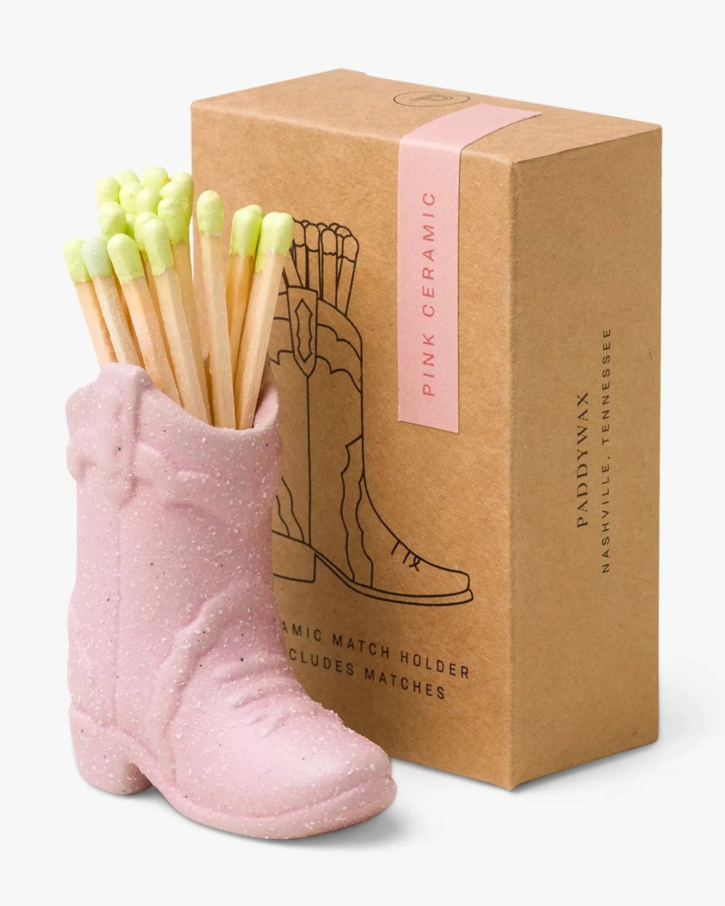 Paddywax Cowboy Boot Match Stick Holder