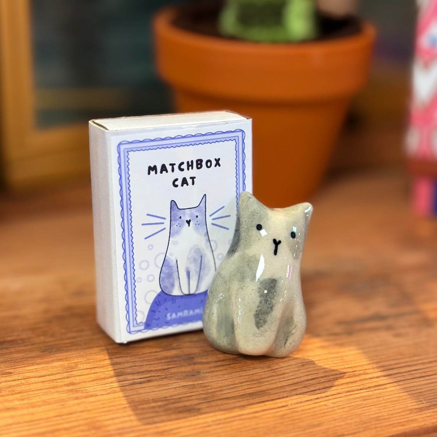 Matchbox Cat - Samramics Pottery