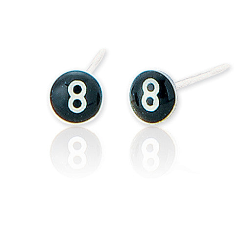 Lucky 8 Ball Studs