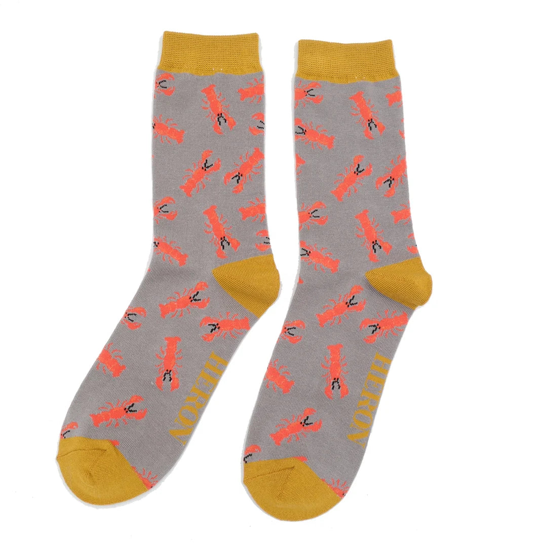 Lobsters Grey bamboo Socks