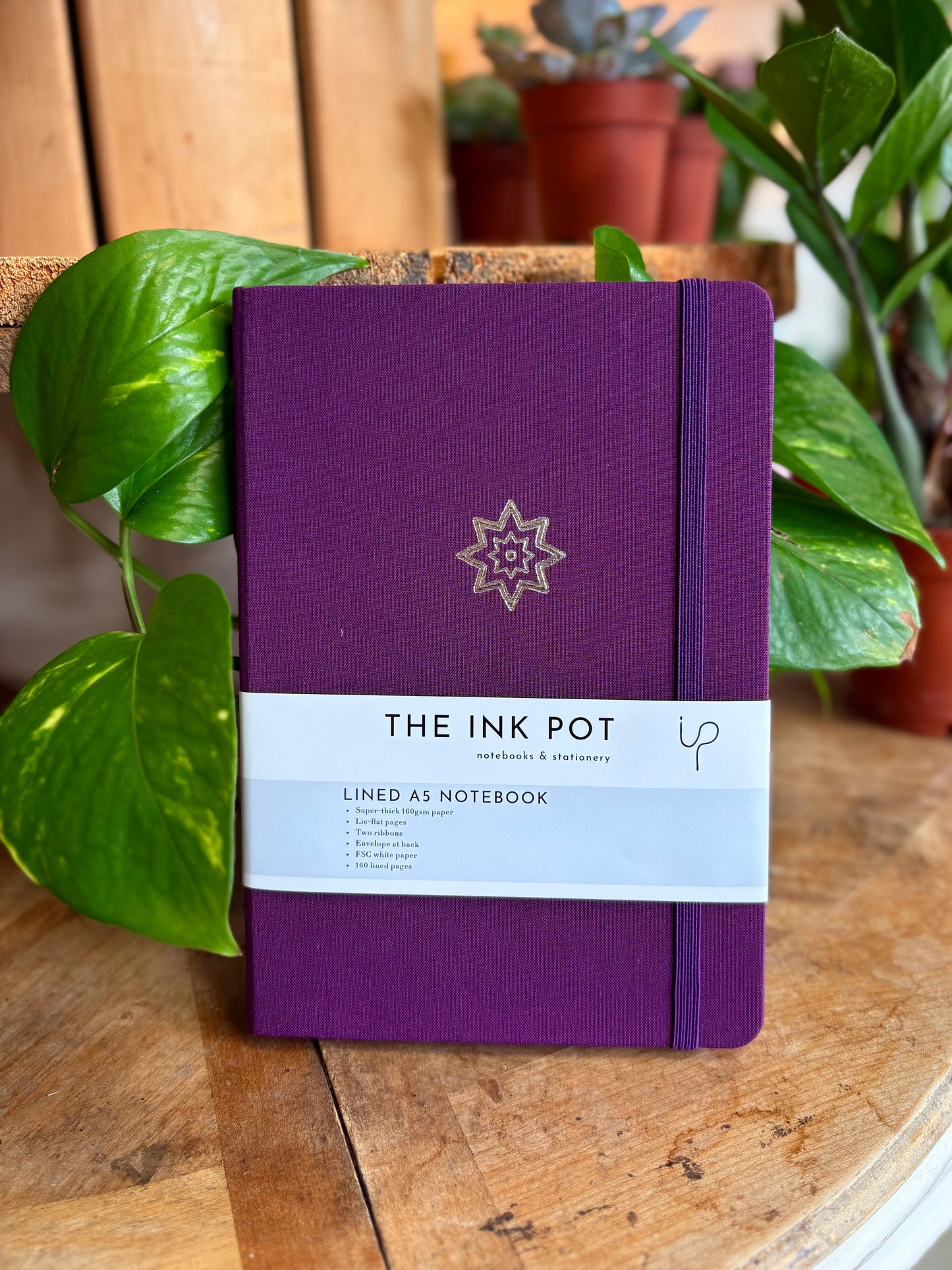 Star on Purple Lined Journal - The Ink Pot