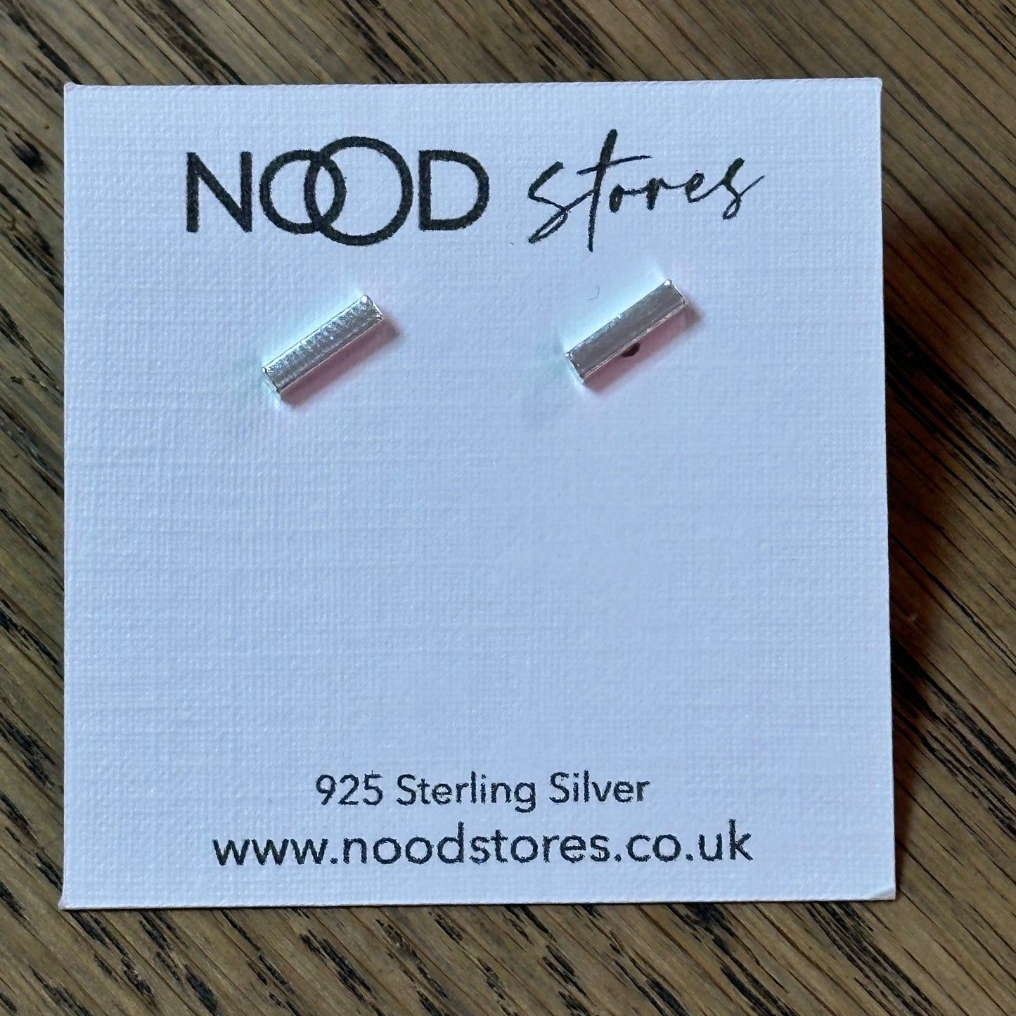 Chunky bar stud earrings