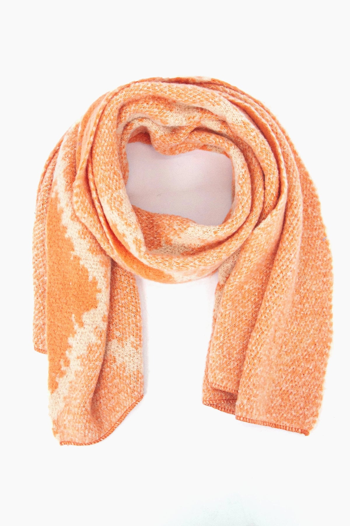 Dove Heavyweight Scarf - Orange, Crosshatch