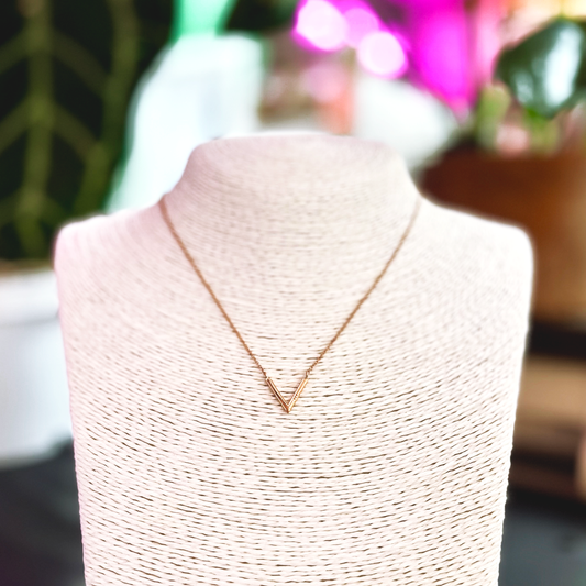 Bronze V-shape Necklace