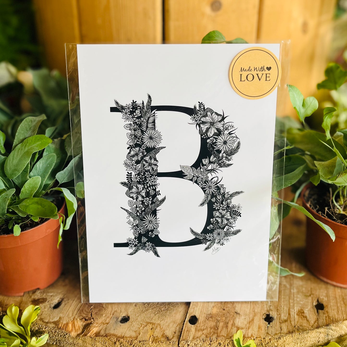 A6 Floral Alphabet Print - Beastberry Designs