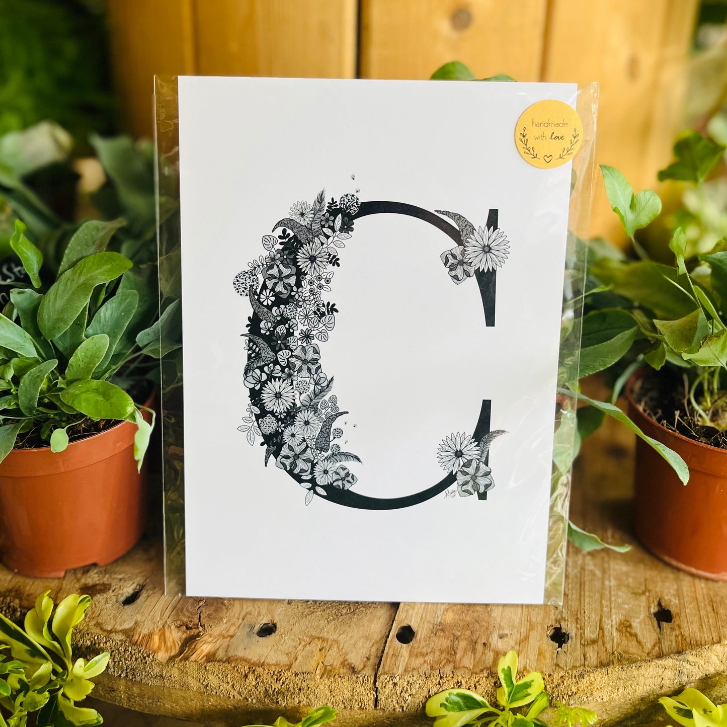 A6 Floral Alphabet Print - Beastberry Designs