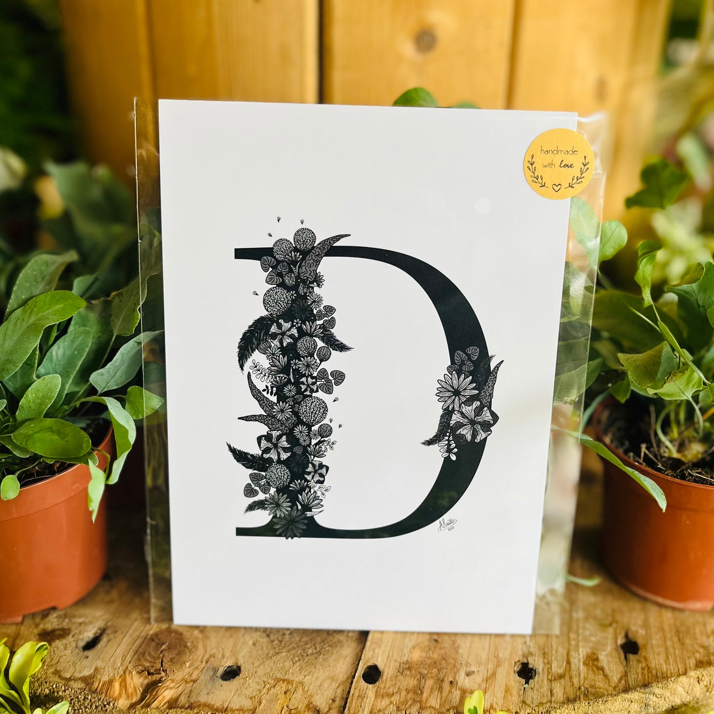 A6 Floral Alphabet Print - Beastberry Designs