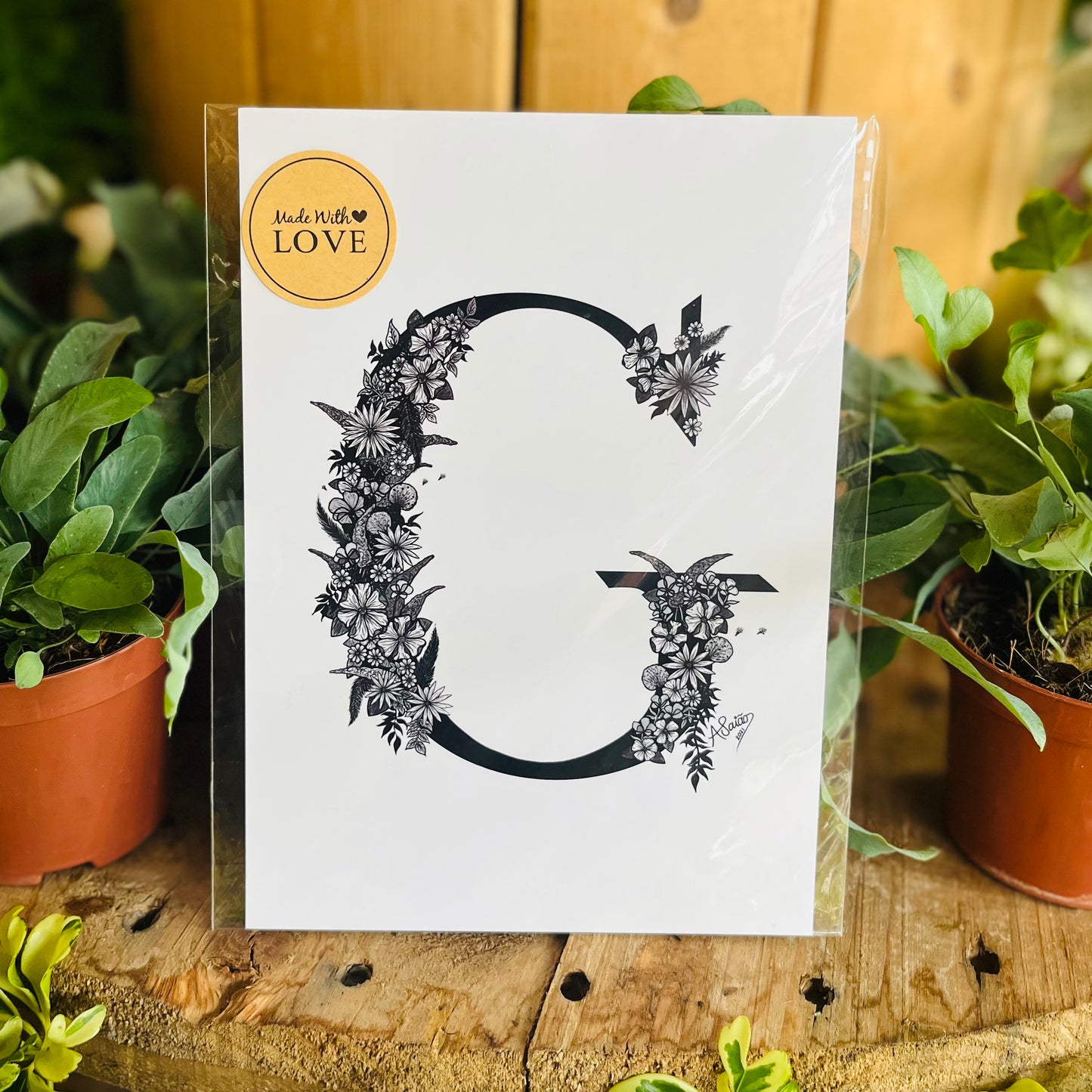 A6 Floral Alphabet Print - Beastberry Designs