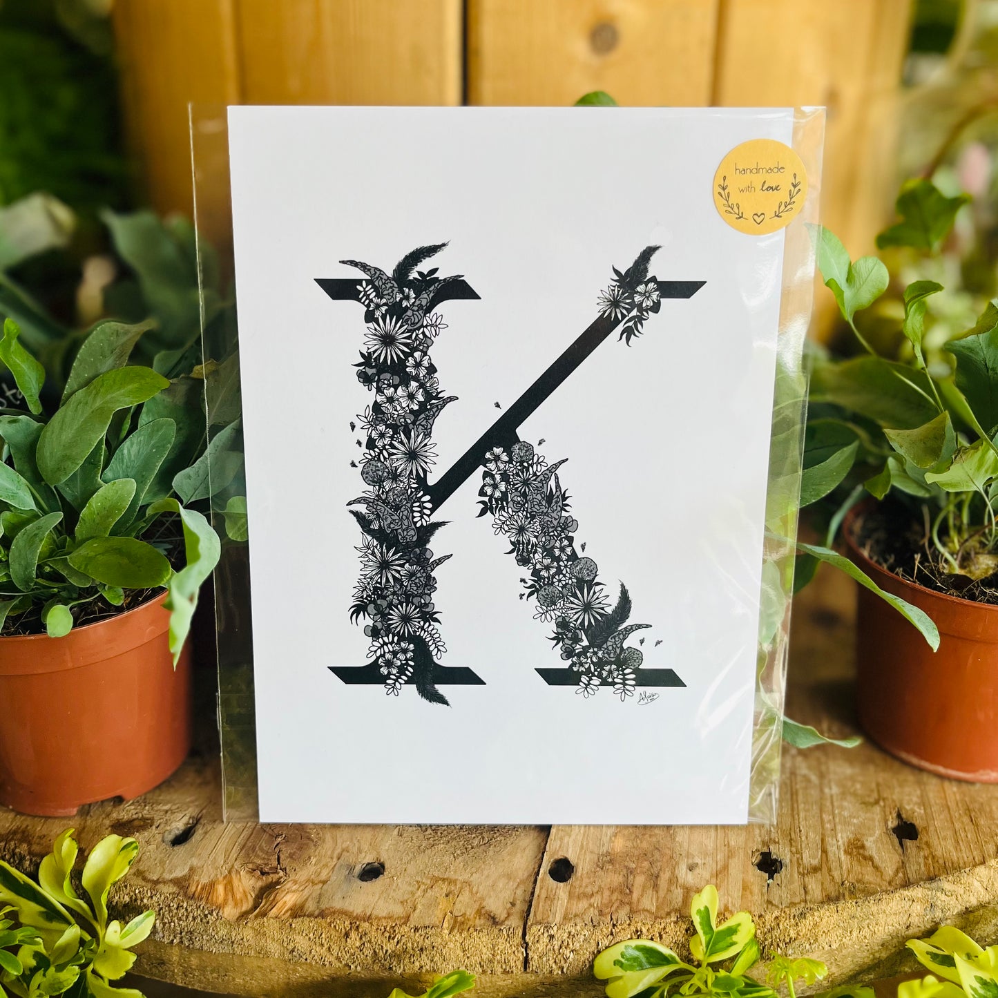 A6 Floral Alphabet Print - Beastberry Designs