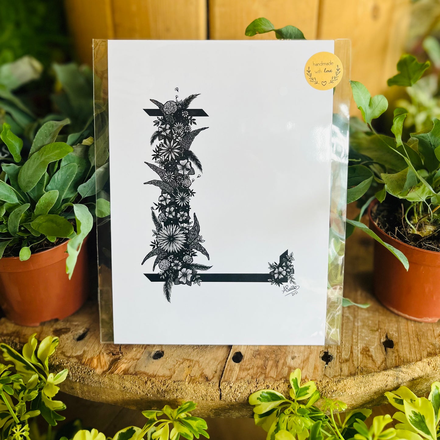 A6 Floral Alphabet Print - Beastberry Designs