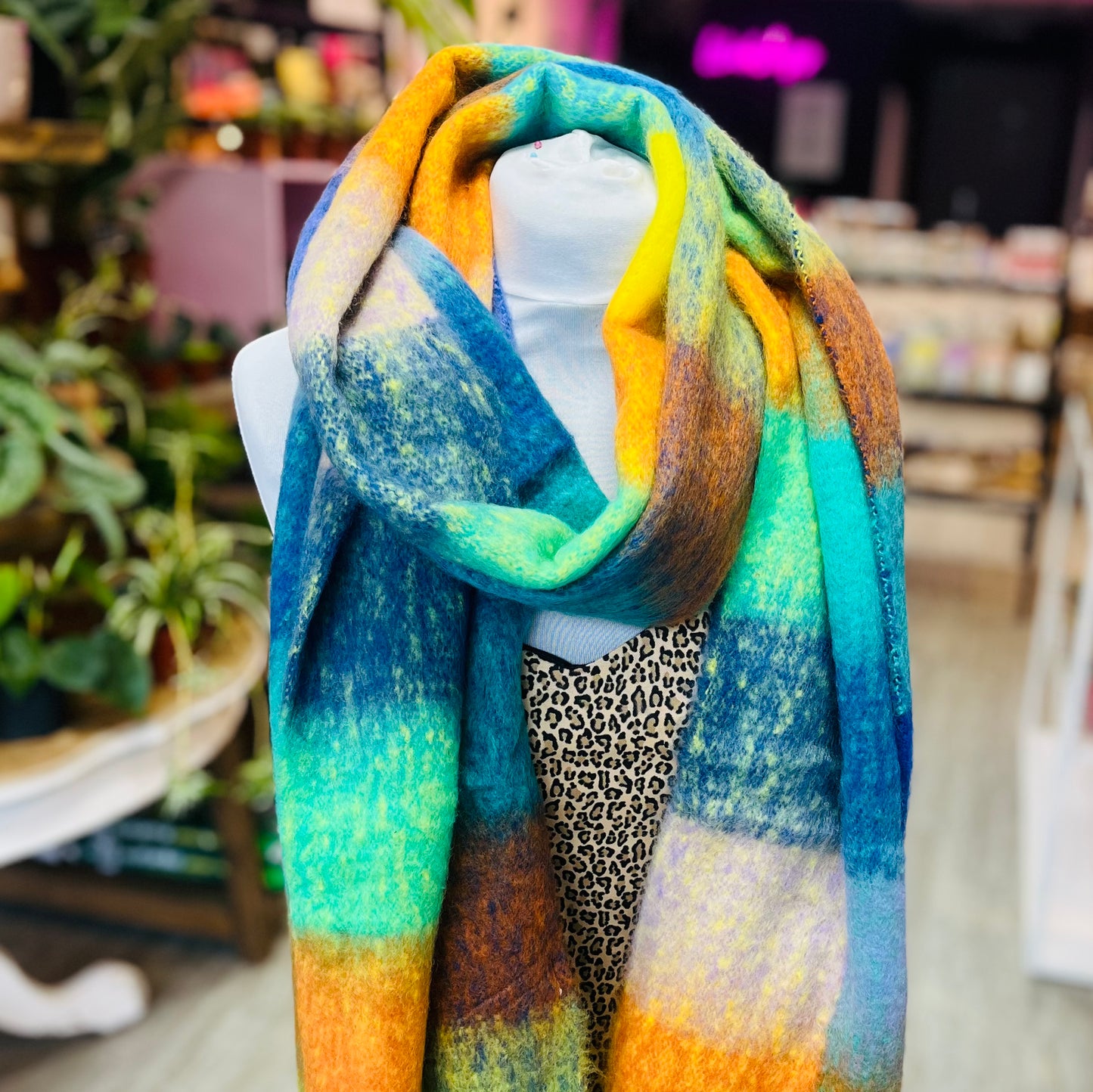Miss Sparrow Autumnal Multicolour Thick Scarf