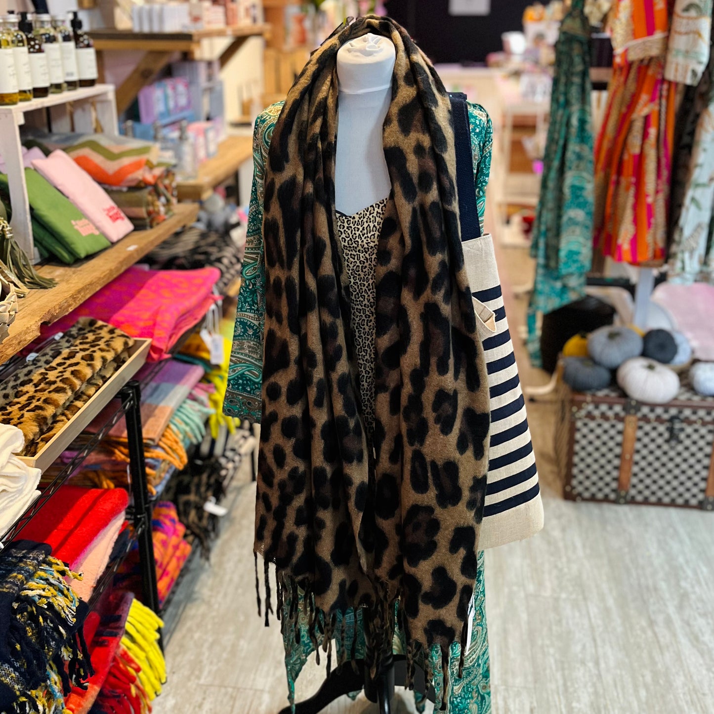 Brown Leopard Heavyweight Scarf