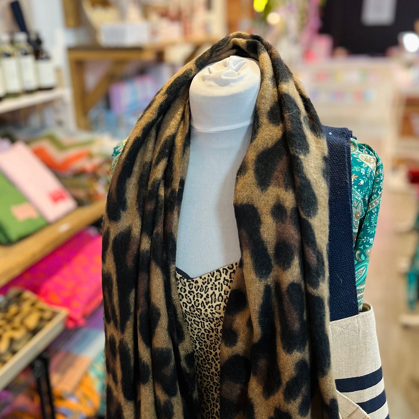 Brown Leopard Heavyweight Scarf