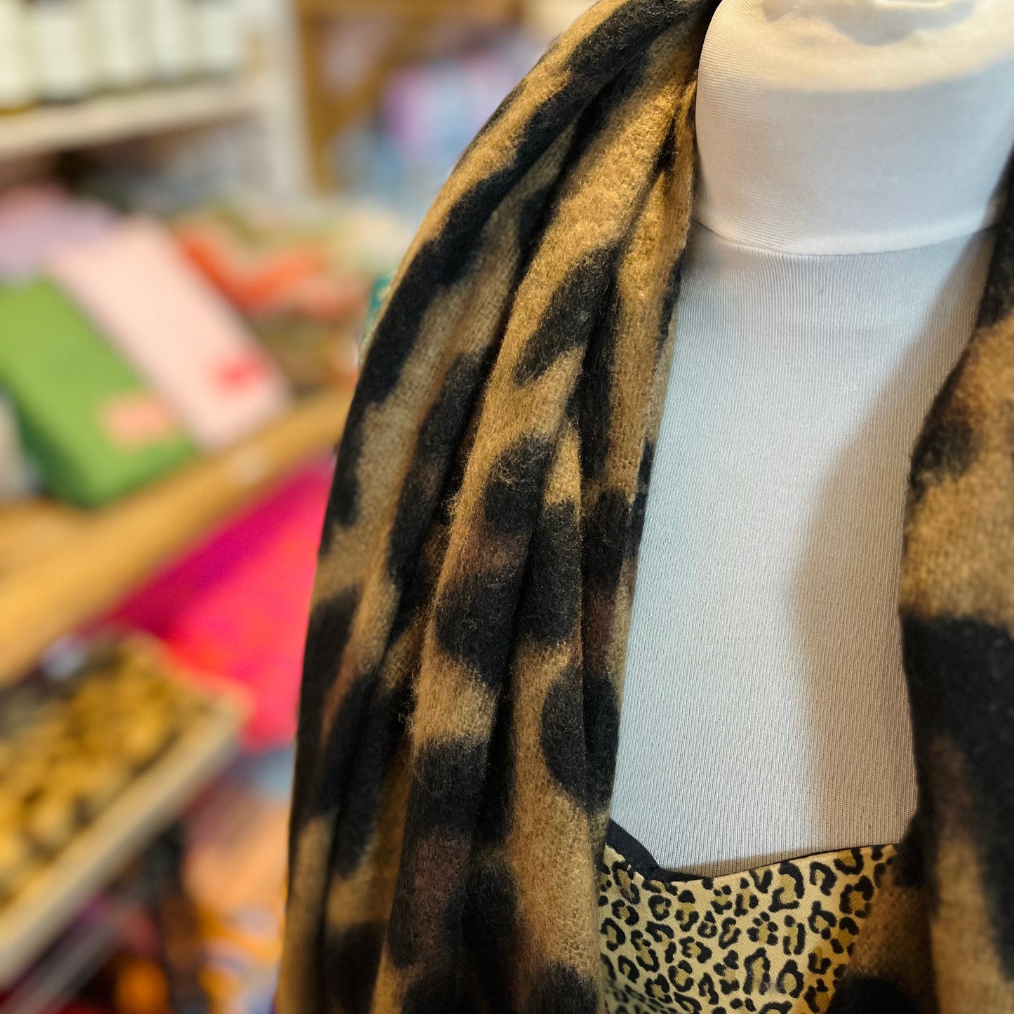 Brown Leopard Heavyweight Scarf