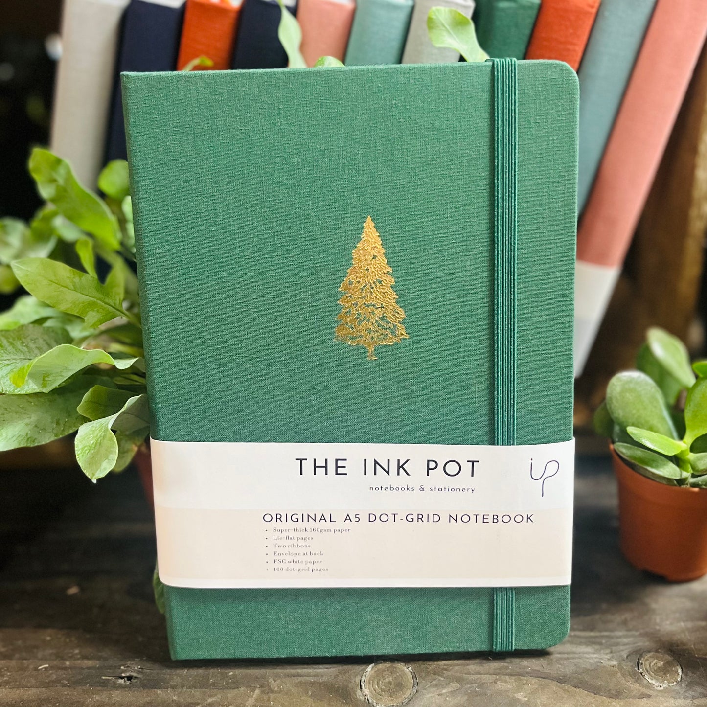 Forest Green Dotted Bullet Journal - The Ink Pot