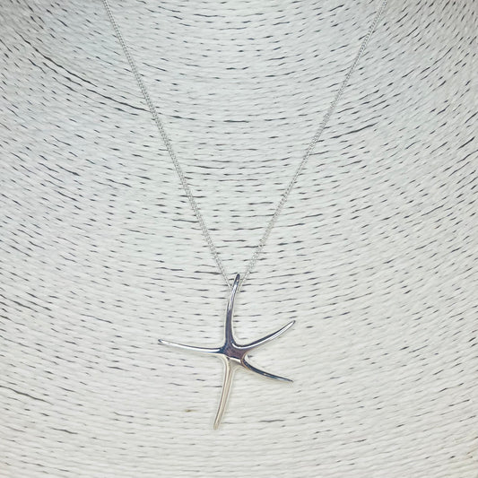 Starfish Pendant Sterling Silver Necklace