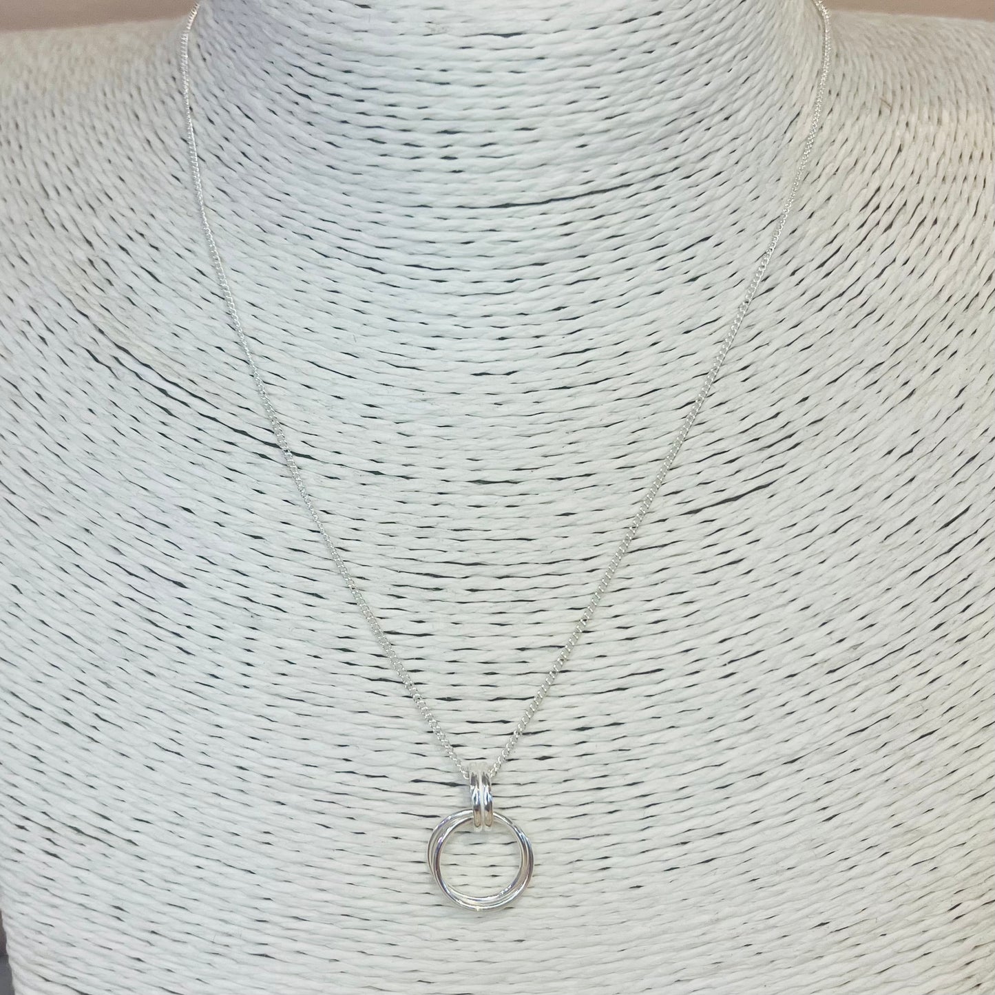 Silver Hoops Pendant Sterling Silver Necklace