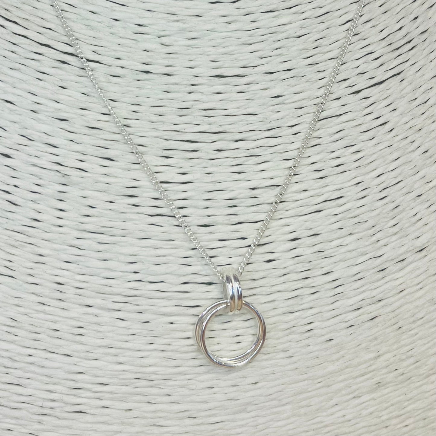 Silver Hoops Pendant Sterling Silver Necklace