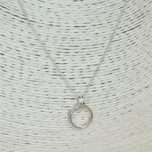 Silver Hoops Pendant Sterling Silver Necklace