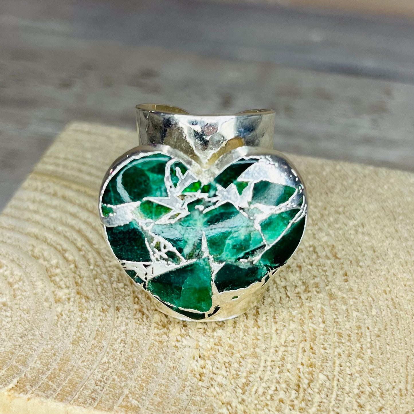 Molten Heart Silver Ring - YAAYAA London