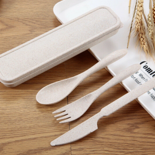 Reusable Wheat Eco Cutlery Set 100% Biodegradable