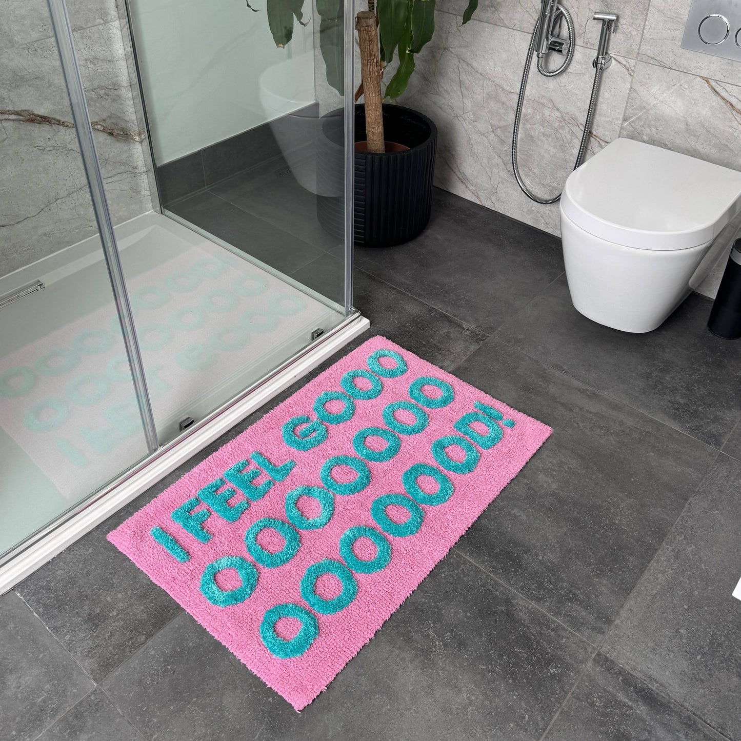 I Feel Good Bath Mat Non Slip - Colourful Tufted Rug