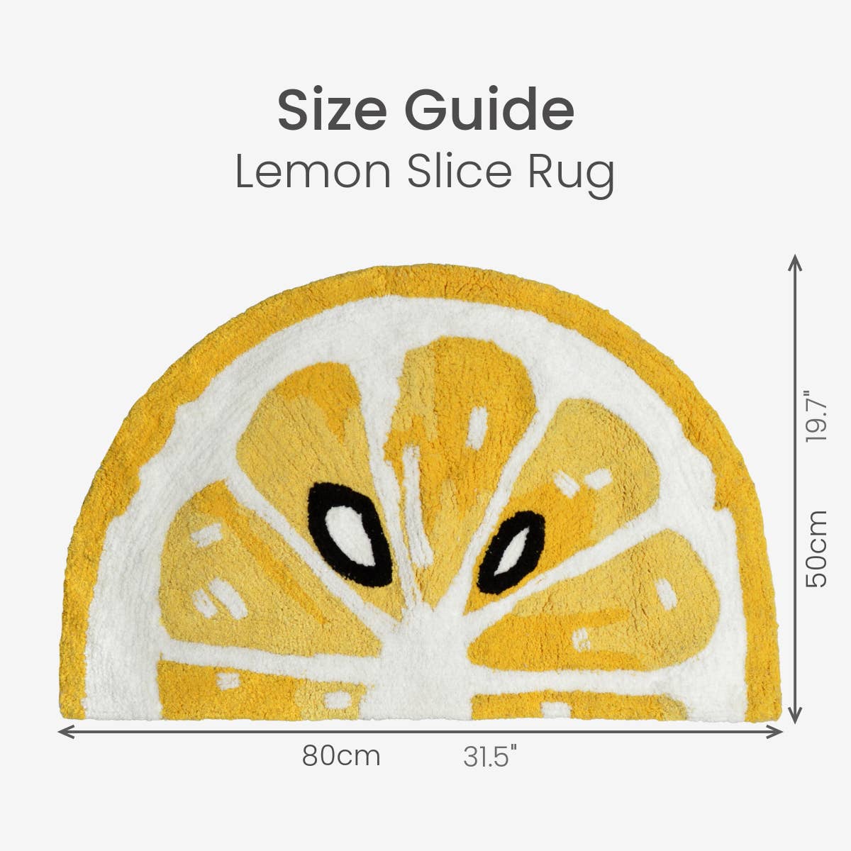 Lemon Bath Mat Non Slip - Fun, Colourful Rug