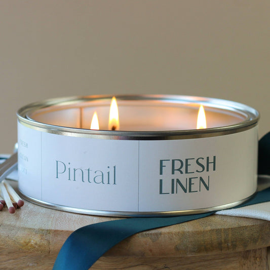 Fresh Linen Triple Wick Scented Candles | 3 Wick Candles