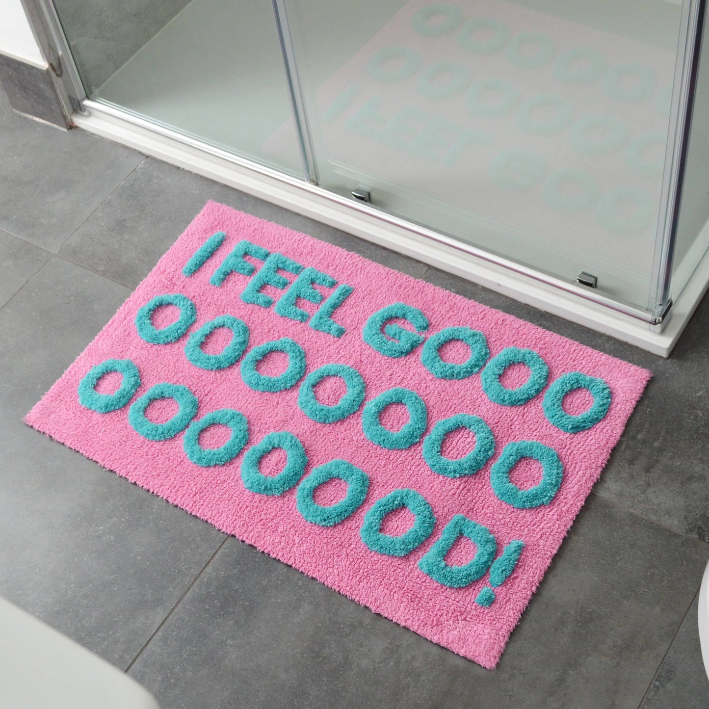 I Feel Good Bath Mat Non Slip - Colourful Tufted Rug