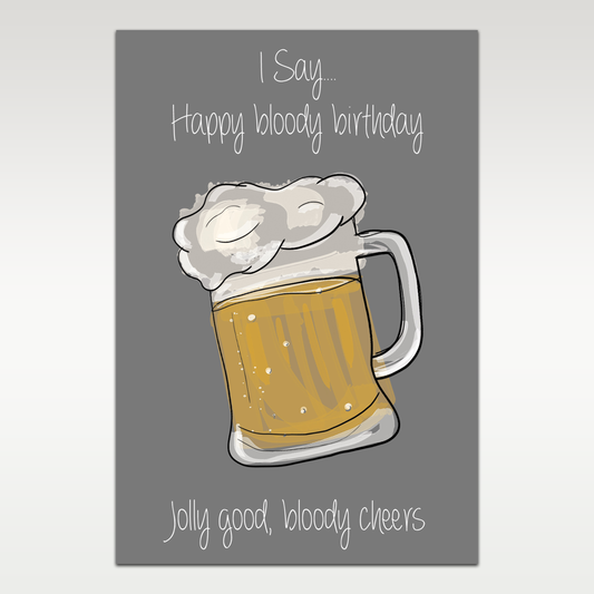 Cheers! Happy Birthday Greetings card