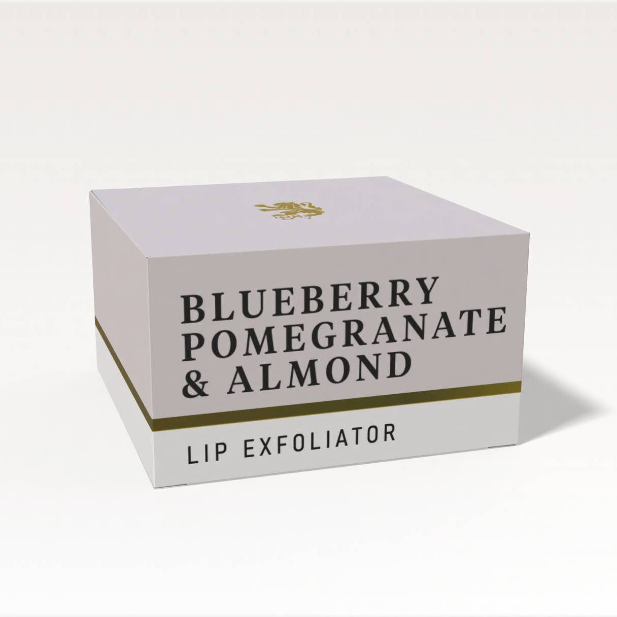 Box of Blueberry Pomegranate & Almond Lip Exfoliator on a white background